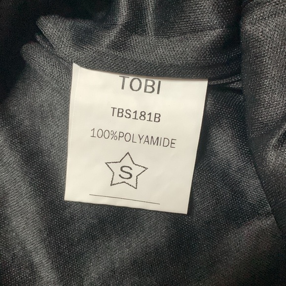 NWT TOBI black sequined mini skirt perfect for New Year’s Eve size small - Picture 9 of 10